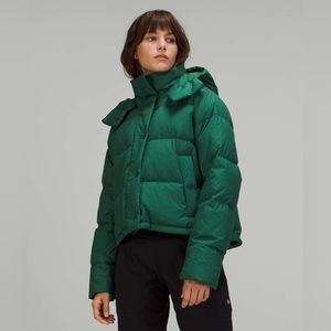 BNWT Lululemon Wunder Puff Cropped Jacket - Everglade Green